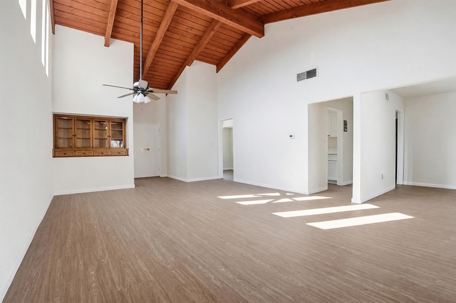 An empty, unstaged living room